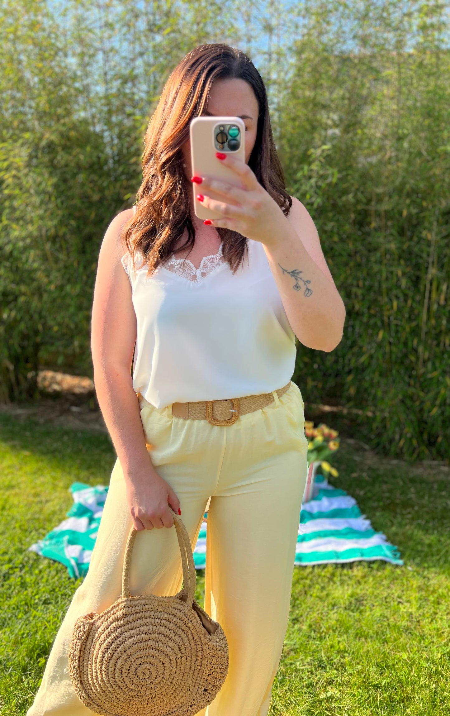 Pantalon fluide CHLOE jaune