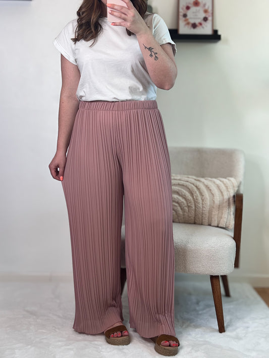 Pantalon ALMA rose poudré
