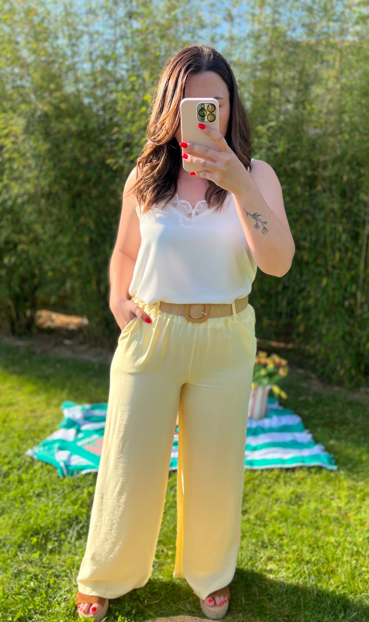Pantalon fluide CHLOE jaune