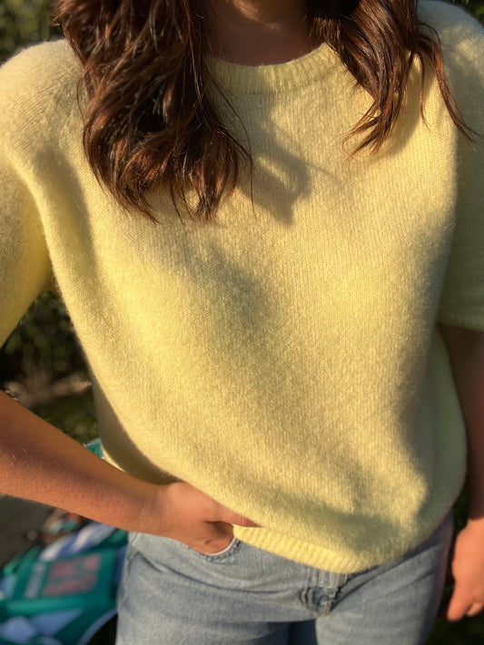Pull sans manche jaune BRIE