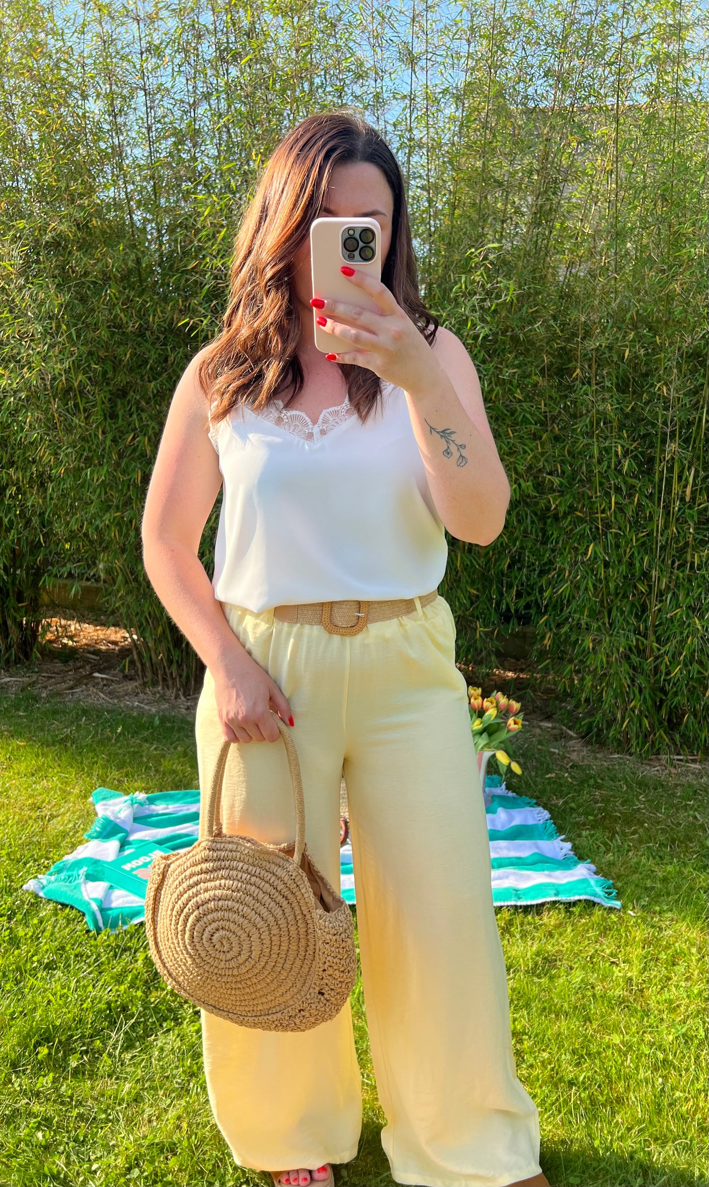 Pantalon fluide CHLOE jaune