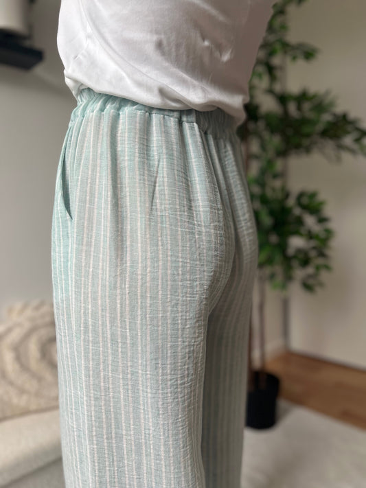 Pantalon rayé ARIA bleu