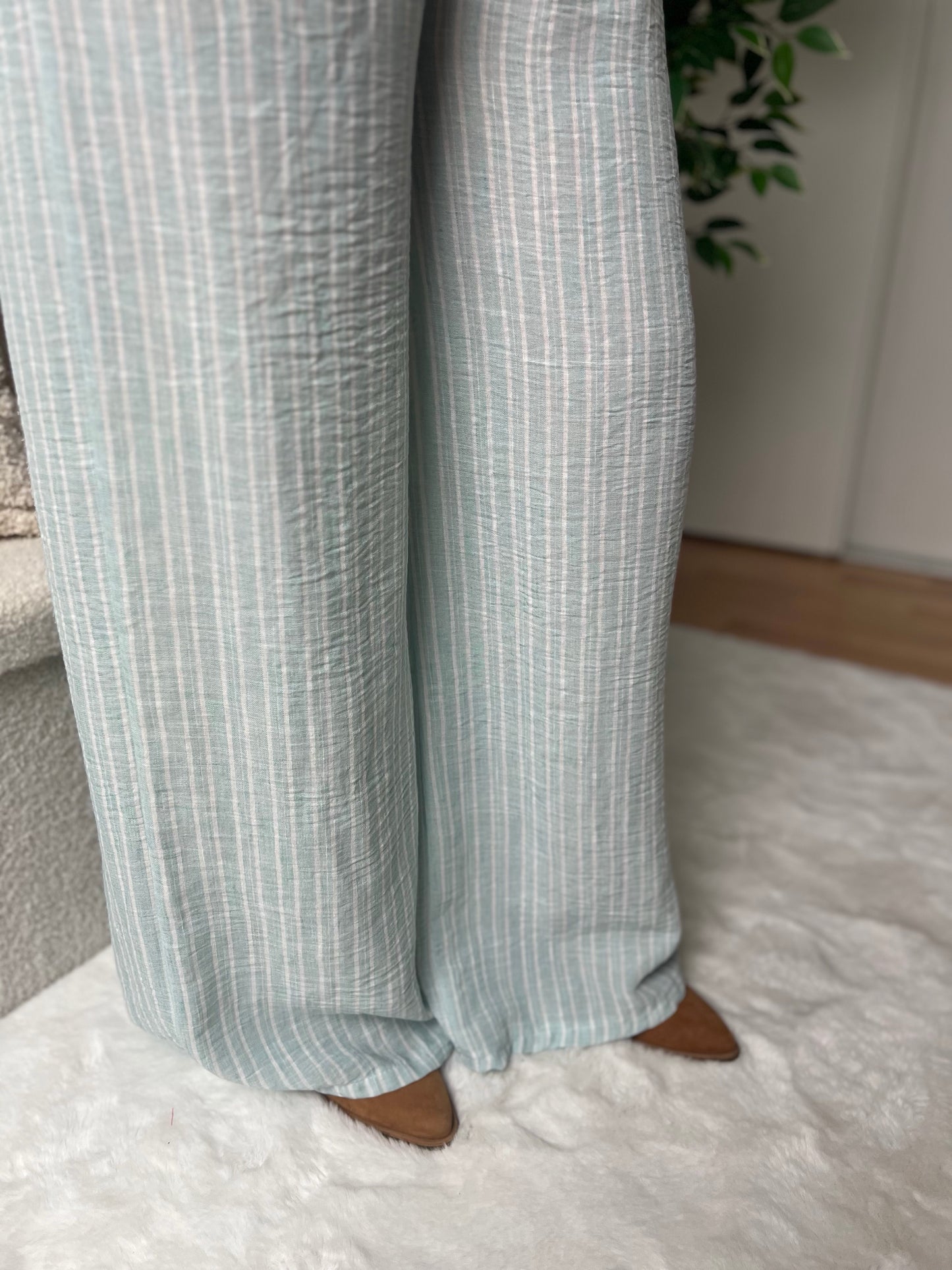 Pantalon rayé ARIA bleu