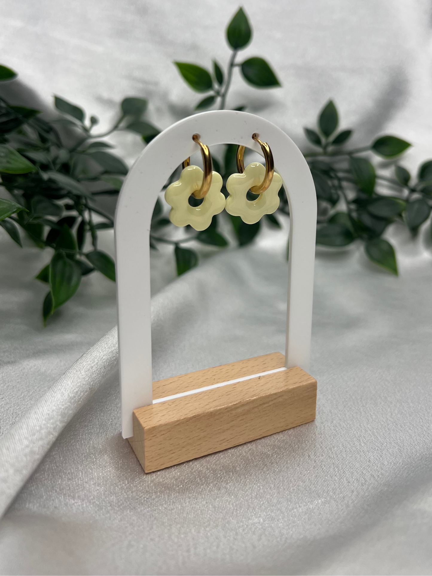 Pampilles FLEUR jaunes pour boucles interchangeables