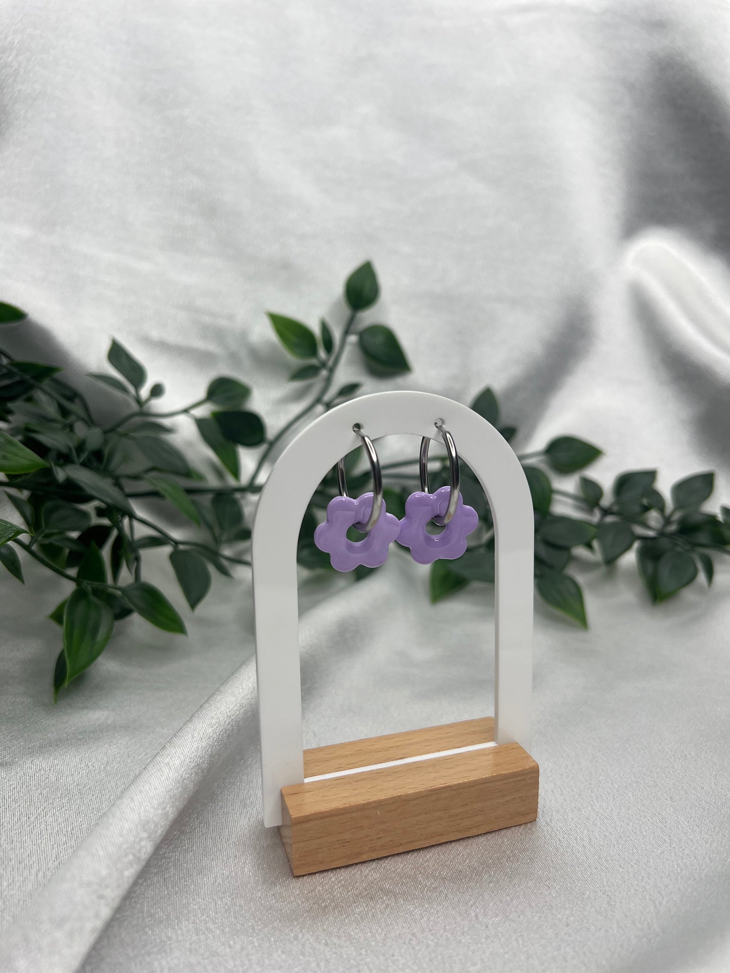 Pampilles FLEUR lila pour boucles interchangeables