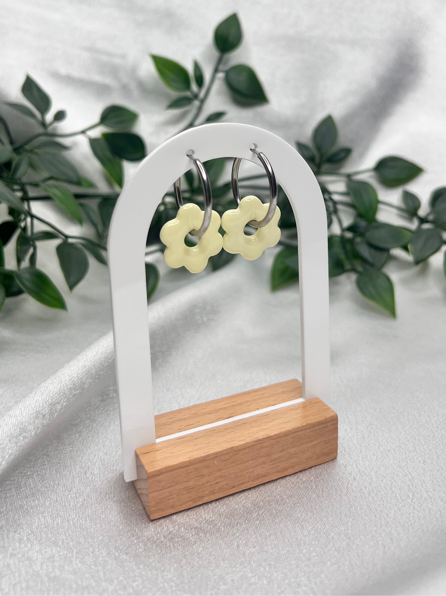 Pampilles FLEUR jaunes pour boucles interchangeables
