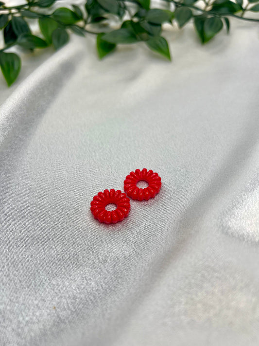 Pampilles rondes orange sanguine pour boucles interchangeables