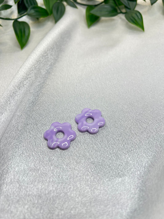 Pampilles FLEUR lila nuancé pour boucles interchangeables