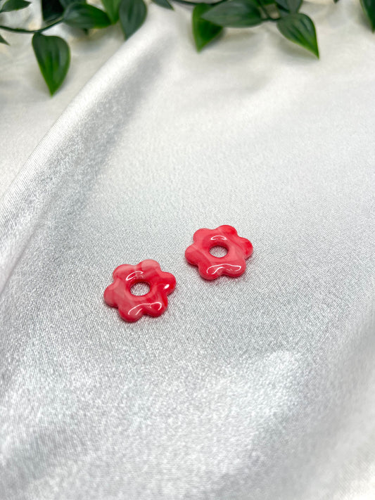 Pampilles FLEUR pamplemousse pour boucles interchangeables