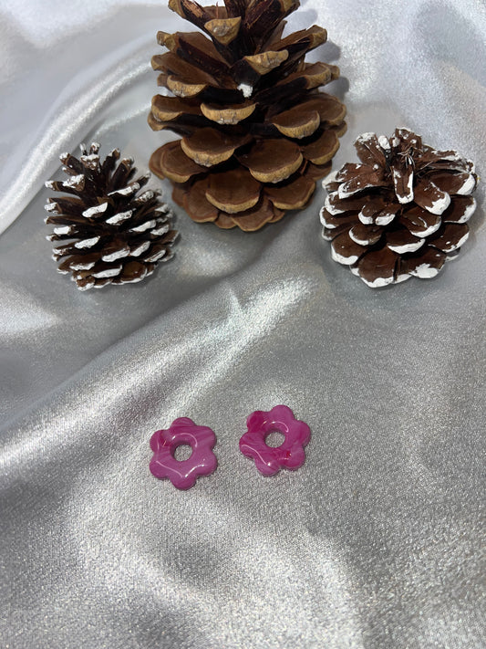 Pampilles FLEUR rose nuancé pour boucles interchangeables