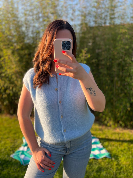 Gilet sans manche bleu POLA