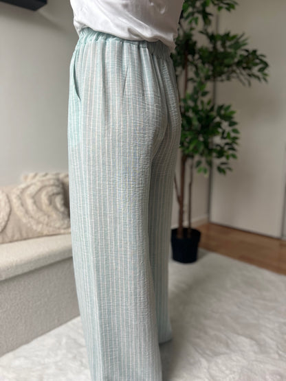 Pantalon rayé ARIA bleu