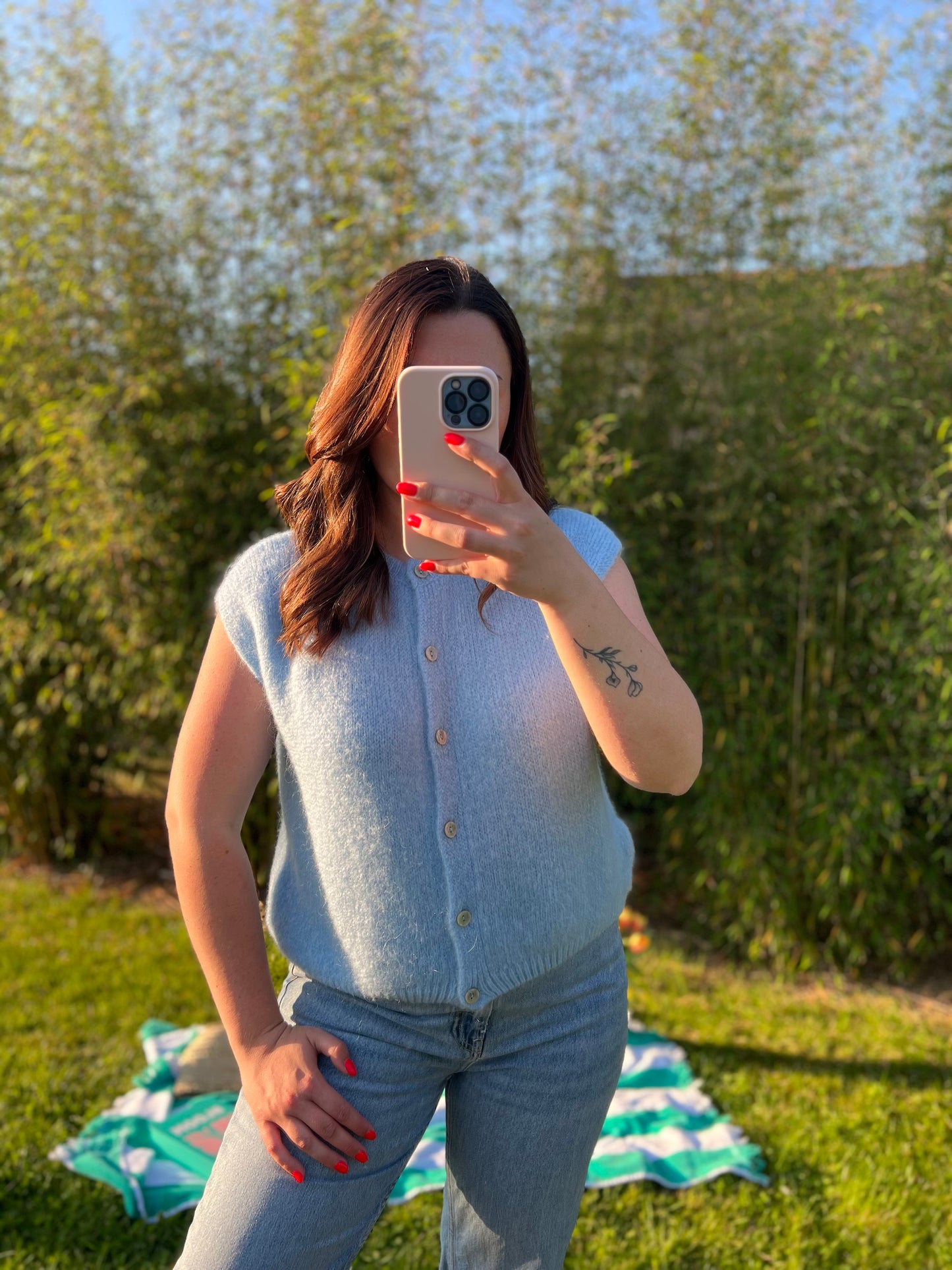 Gilet sans manche bleu POLA