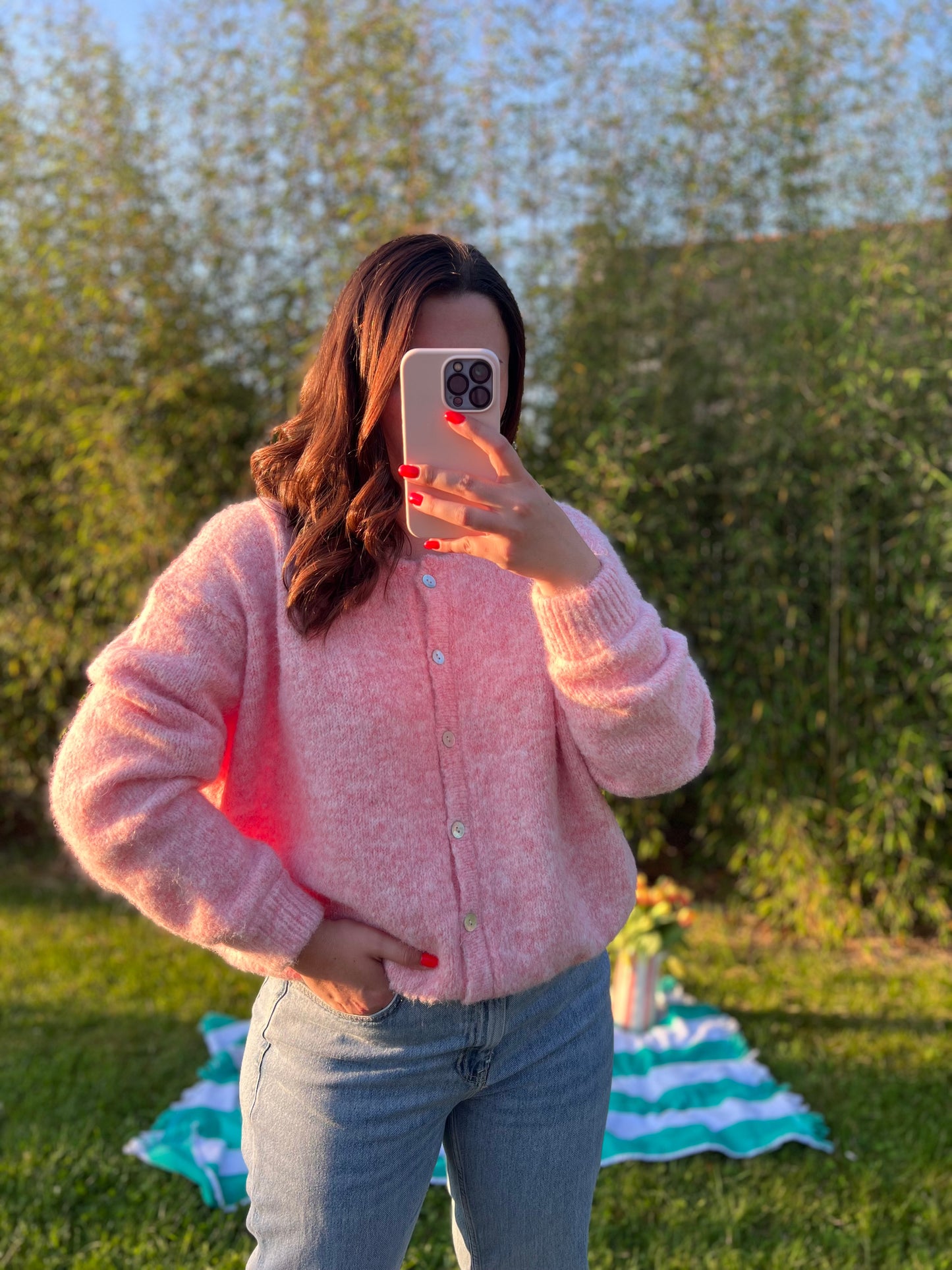 Gilet rose MARGUERITE