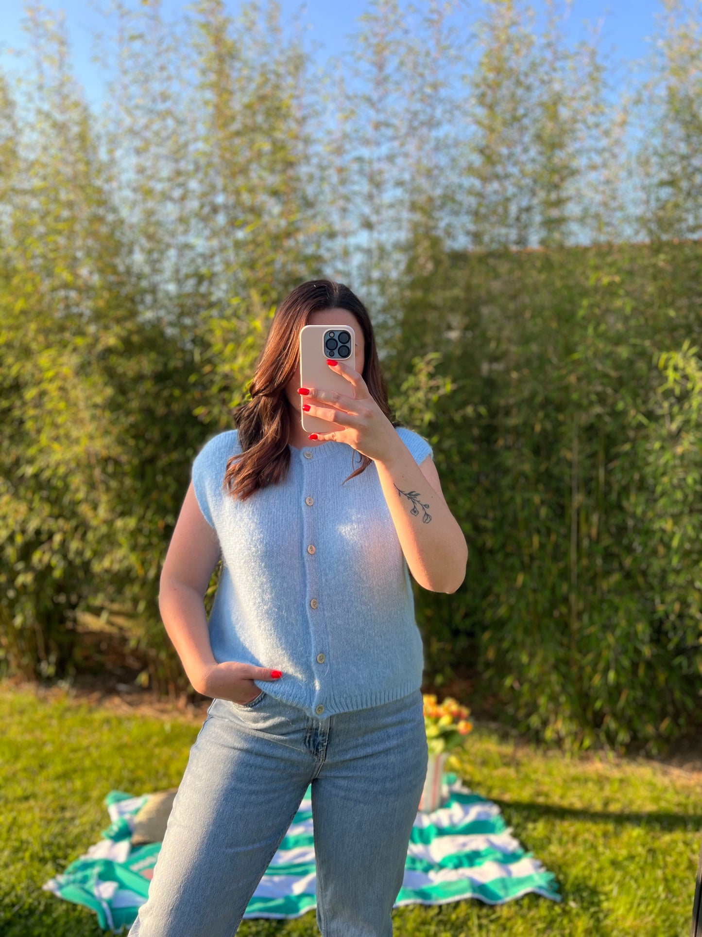 Gilet sans manche bleu POLA