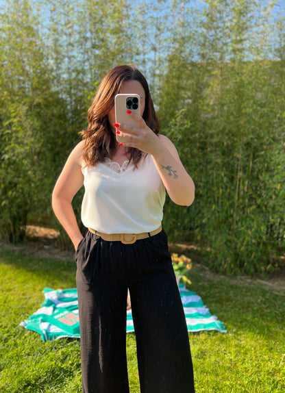 Pantalon fluide CHLOE noir