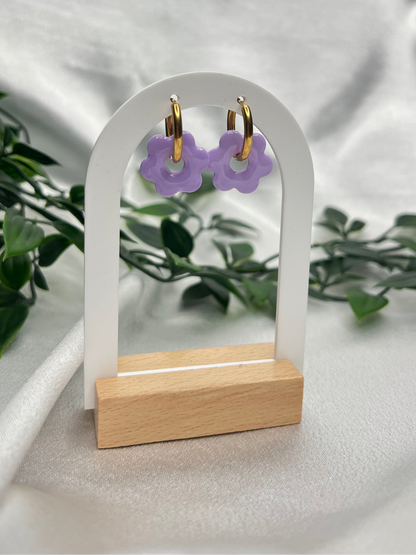 Pampilles FLEUR lila pour boucles interchangeables