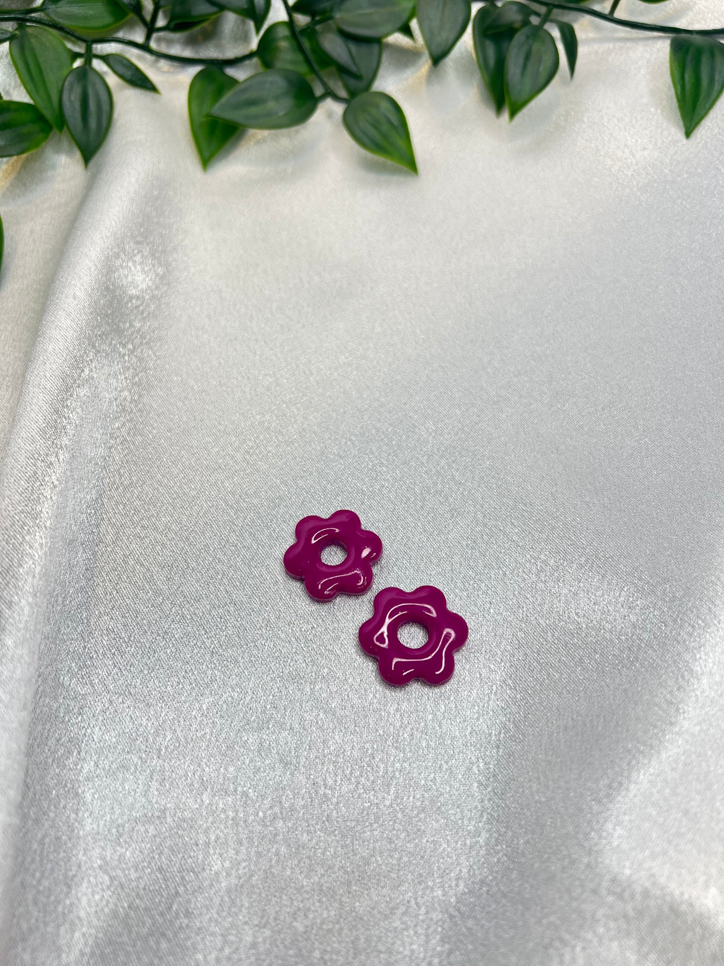 Pampilles FLEUR violet pour boucles interchangeables