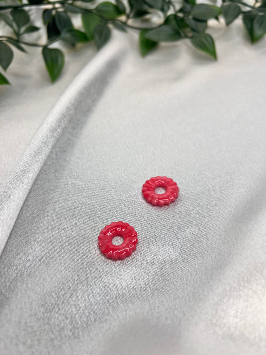 Pampilles rondes pamplemousse pour boucles interchangeables