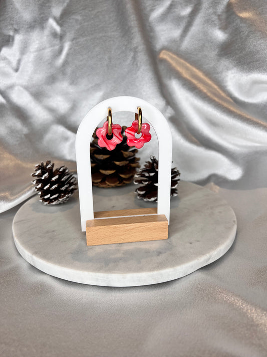 Pampilles FLEUR rose nuancé pour boucles interchangeables