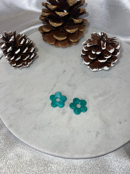 Pampilles FLEUR vert nuancé pour boucles interchangeables