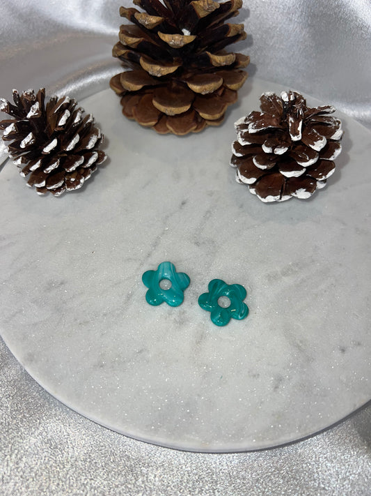 Pampilles FLEUR vert nuancé pour boucles interchangeables