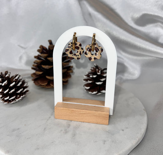 Pampilles FLEUR leopard pour boucles interchangeables