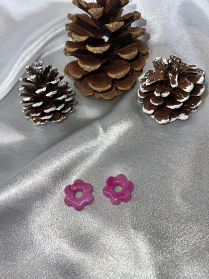 Pampilles FLEUR rose nuancé pour boucles interchangeables