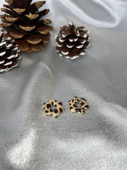 Pampilles FLEUR leopard pour boucles interchangeables