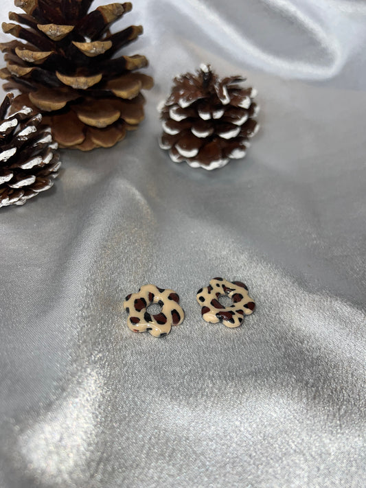 Pampilles FLEUR leopard pour boucles interchangeables